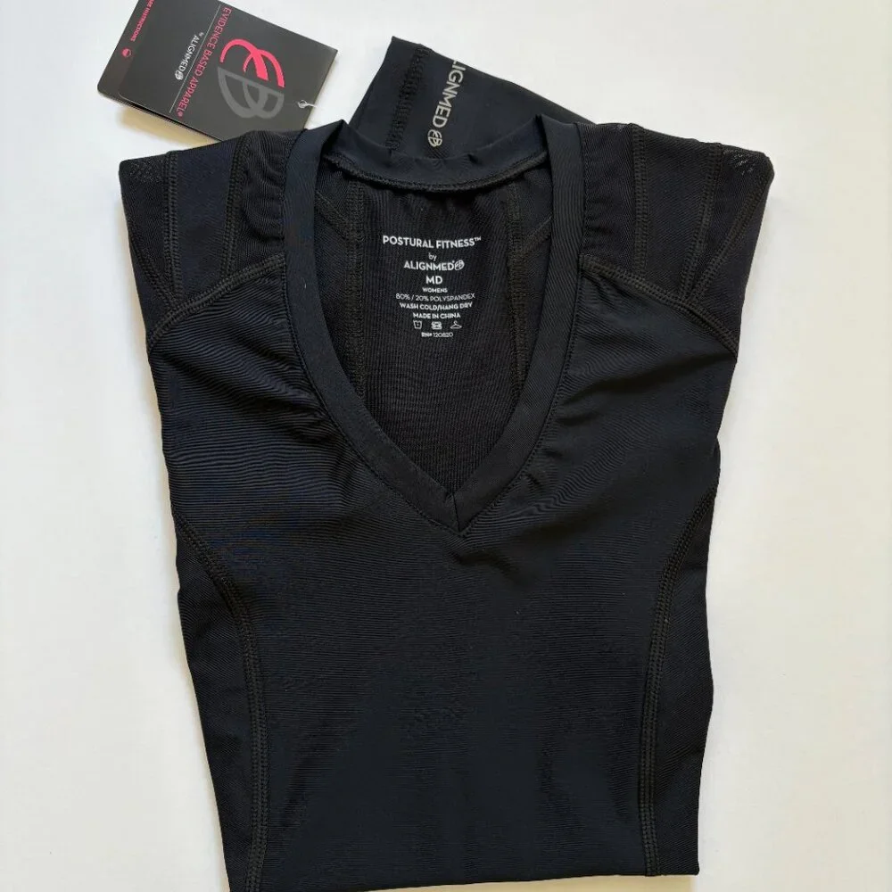 Align MD Posture Shirt 2.0  Women's Black Short Sleeve Tee - Picture 5 of 9